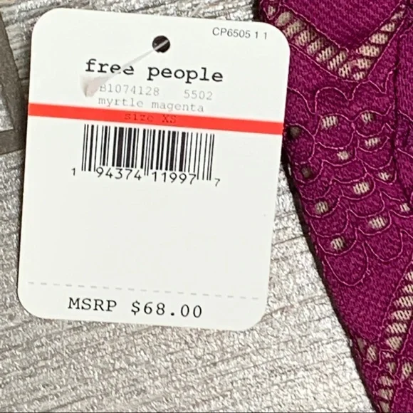 NWT $68 Free People XS M or L Thank You Never Bodysuit Top Shirt Magenta - Picture 15 of 16